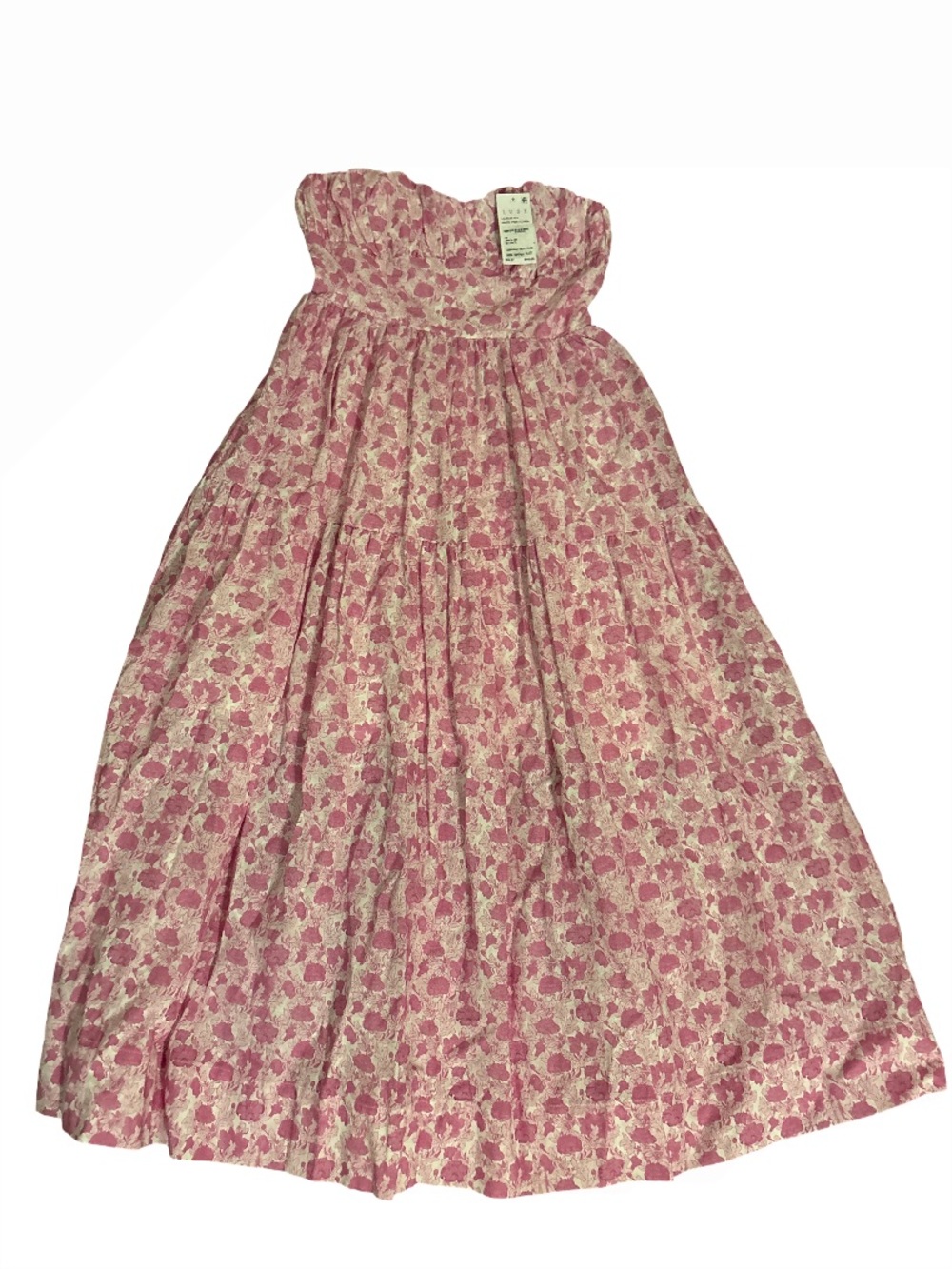 Lush White and Pink Floral Sundress